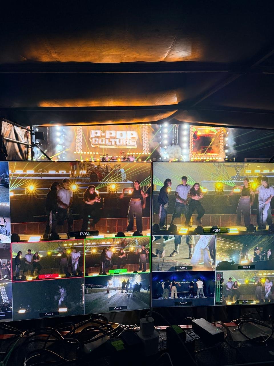 Multi-camera live feeds prepared for online streaming